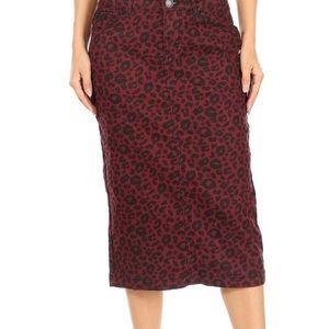 B Girl brand cheetah print denim skirt’s. Limited quantity.